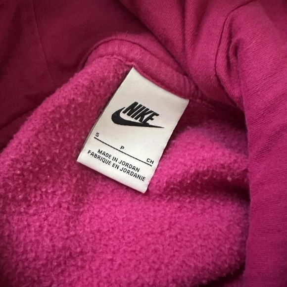 Nike Phoenix Sz S Oversized Hoodie Women Hot Fuchsia Center Swoosh Embroidered - Picture 6 of 13